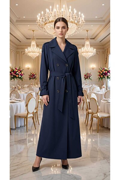RABİA Urban Grace Kemerli Uzun Trençkot
