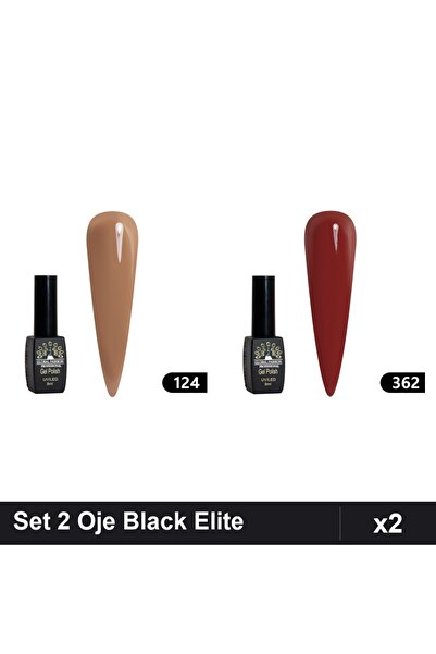 Makeup Set 2 Oje Semipermanente Black Elite Global Fashion 8ml, Nuante 124 36...