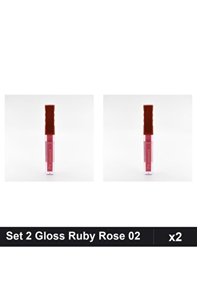 Makeup Set 2 Gloss Buze Shimmer Ruby Rose 02, Luciu Intens, Machiaj Professional