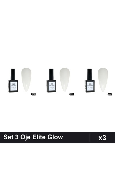 Makeup Set 3 Oje Semipermanente Global Fashion Elite Glow 15ml, Gel Polish 03...