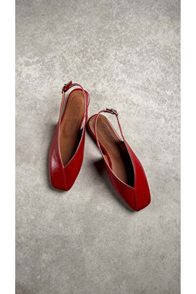 MERVE SARIDEMİR SHOES Kırmızı Slingback Babet