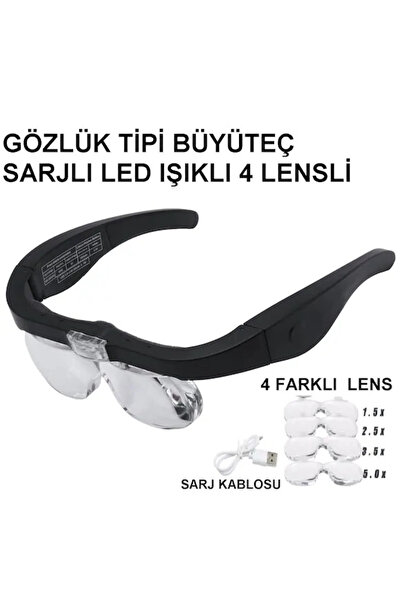 Najmaddin Cerc Najma Şarjlı Gözlük Büyüteç 4 Farklı Lens -11537dc Yeni