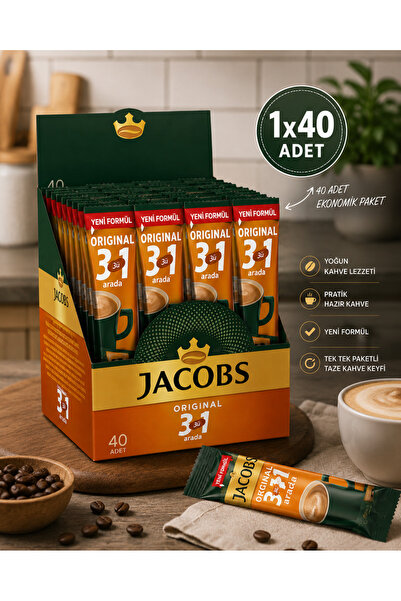 Jacobs 3-in-1 Instant Coffee 40-Pack Economical Package