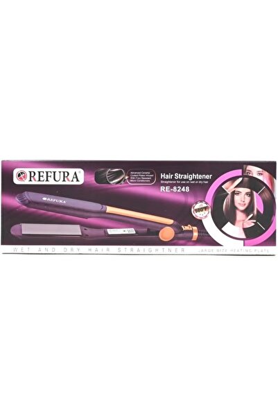 REFURA RE-8248 Hair Straightener for Women Ceramic Coated Plates Quick Heat u...