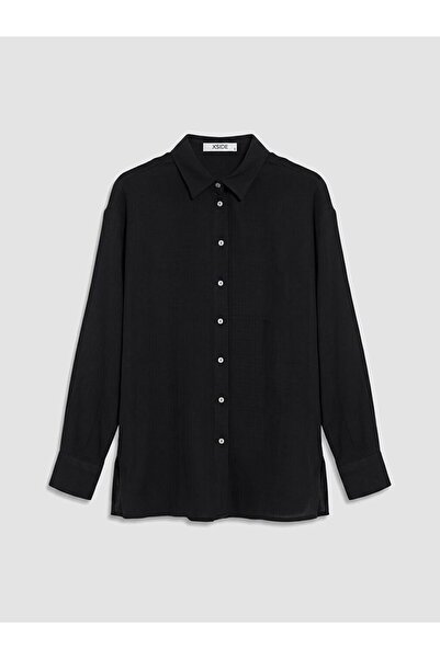LC Waikiki XSIDE Oversize Müslin Kadın Gömlek