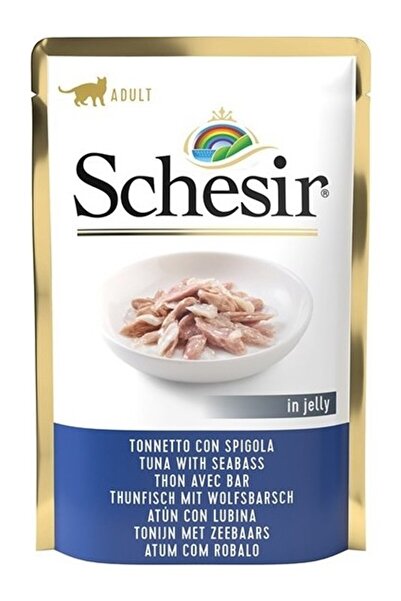 Schesir Jelly Ton Balıklı ve Levrekli Pouch Kedi Konservesi 85 Gr -TY5612553