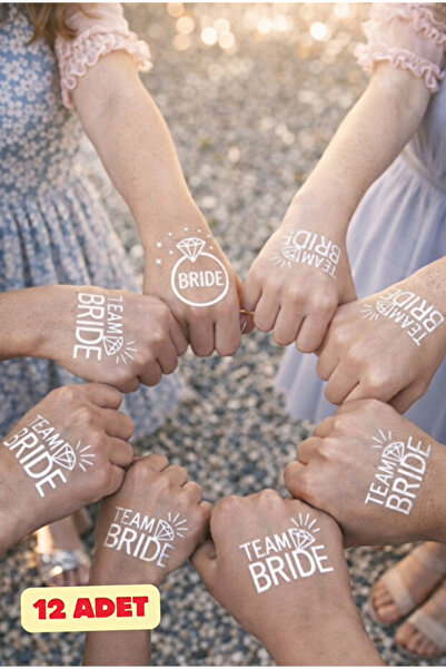 Parti Zamanı Bride To Be Yazılı Dövme Kadın Bekarlığa Veda Gelin Parti Kutlam...