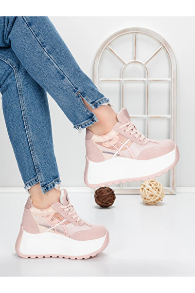 mei Pantofi Sport Dama cu Platforma 5WL111 Roz