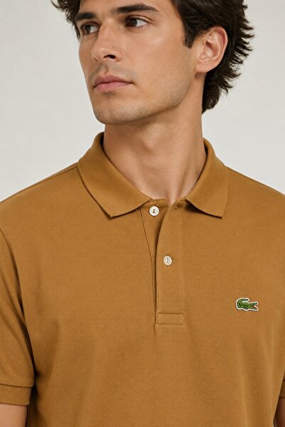 Lacoste Men's Classic Fit Polo T-Shirt Men's Polo Collar T-Shirt Beige
