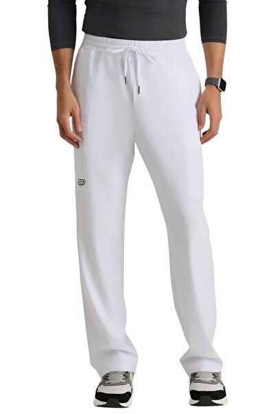 Barco Pantaloni medicali pentru bărbați Skechers by Compass, albi (SKP718)