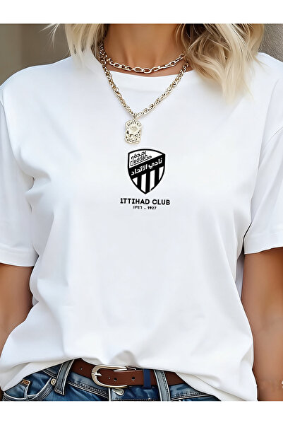 SAUDI Men and Women's 100% Cotton T-Shirt - Oversized Crew Neck Short Sleeve ...