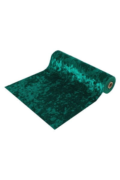 Zumzeria Christmas Decorative Fabric Green Velvet 5m x 28cm