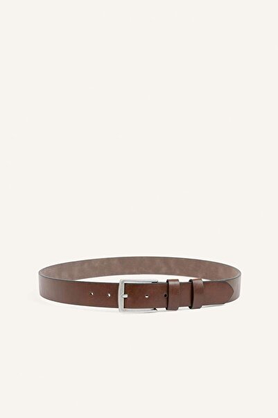 DeFacto Men's Rectangular Buckle Faux Leather Belt I0828Axns