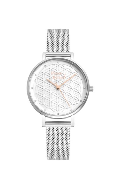 Pierre Ricaud Pierre Ricaud watch, silver stainless steel, 35mm case, Milanes...