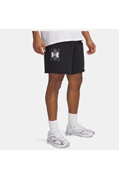 Under Armour شورت رجالي بشعار UA Rival Terry مقاس 8 بوصات 1390147-001