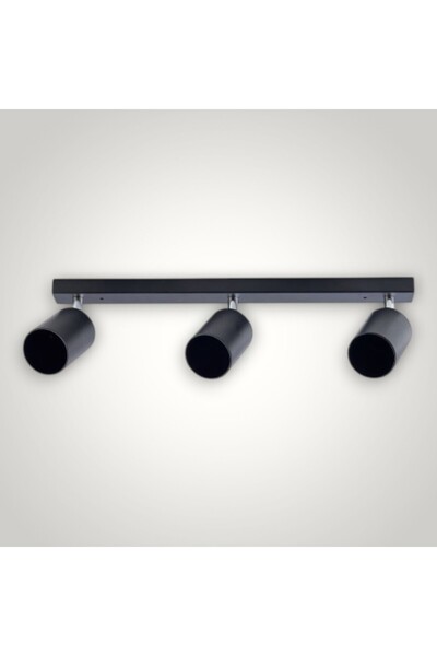 DELIGHT Adjustable linear black spotlight 3 x gu10 450mm