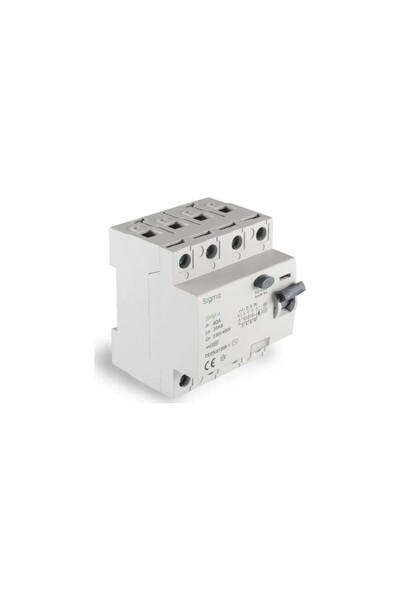 Sigma SHM4040030-SHM 4p 30MA 40A 6ka Kaçak Akım Koruma Şalteri (Kaçak Akım Rl...