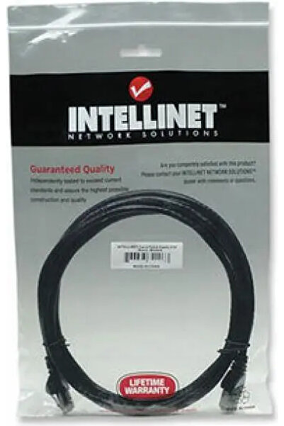 Intellinet Cablu patch 100% cupru Cat.6 UTP, 1m, Negru