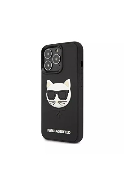 Karl Lagerfeld KLHCP13LCH3DBK Husă rigidă neagră pentru Apple iPhone 13 Pro, ...