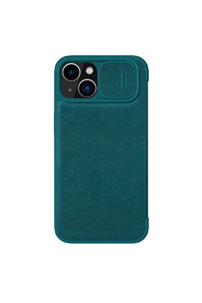 Nillkin Husă Qin Leather Pro pentru Apple iPhone 14 Plus / 15 Plus verde
