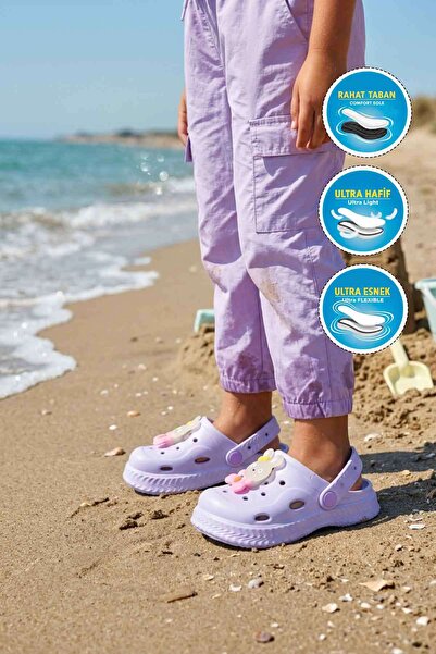 WALKWAY 404 F-P Lilac Girls' Sabo Slippers