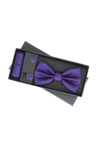 ButicCochet Set din 3 piese, papion, butoni și batistă, pentru bărbați, Butic...