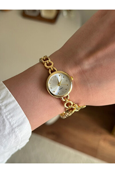 RoseandRoses Minimal Elegant Women's Wristwatch with Bee Charm Gold