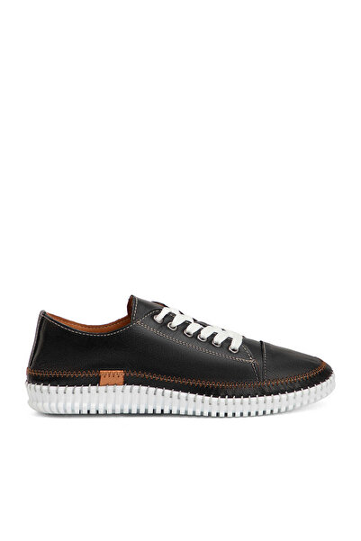 Tergan Siyah Hakiki Deri Kadın Sneaker - K4MEAY068703-A23