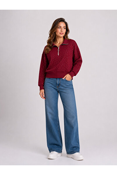 Trendline Women's Stone-Colored Modal Fabric Soft Seasonal Blouse with Zipper...