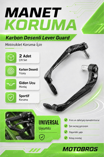 Motobros Manet Koruma Siyah (karbon)