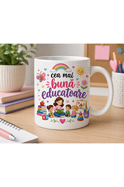 OEM Cana ceramica personalizata - Cea mai buna educatoare - cadoul perfect