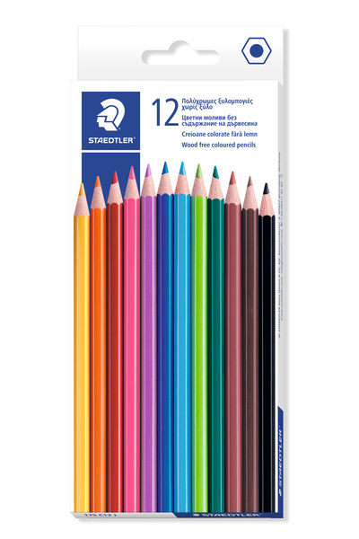Staedtler Creioane colorate hexagonale - 12 bucăți
