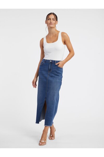 ORSAY Blue women's denim maxi skirt