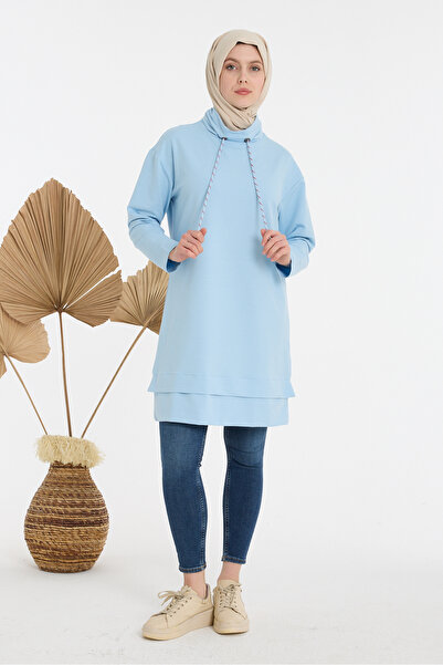 aymiramoda Women's Daily Oversize High-Necked Hijab Sweat Tunic
