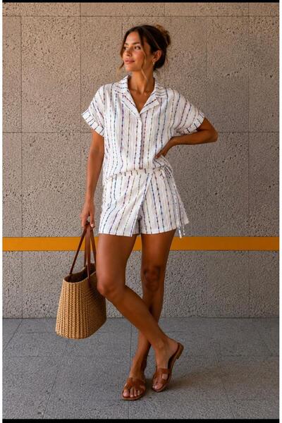 STF MODA Women's Shorts, Skirt and Shirt Pjaj Set