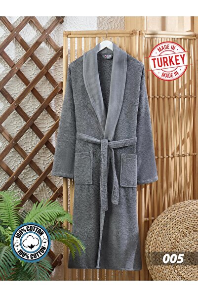 REDROSE COLOR Turkish Cotton Bathrobe 1 Piece