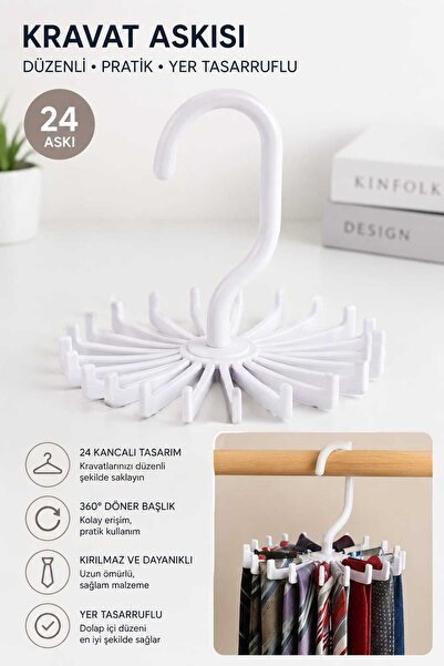 safestore 2 Pieces of 20-Hook Rotating Hanger Closet Organizer for Ties-Belts...