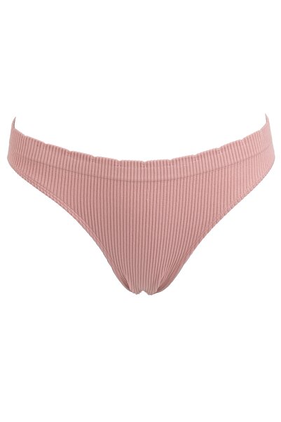 Zumzeria Pink Ribbed Seamless Underwear with Wide Elastic for Women