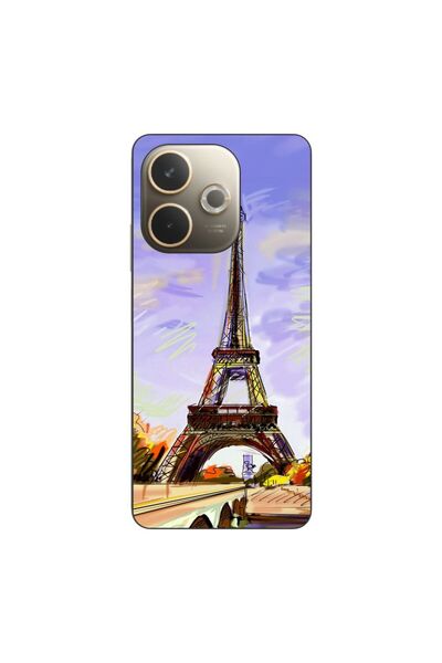 OEM Husa compatibila cu Oppo A5 Pro Silicon Gel Tpu Model Desen Turnul Eiffel