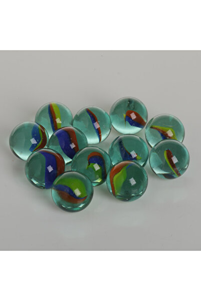 Zumzeria Bile de sticlă colorate transparente Ø2.5cm - 12 bucăți