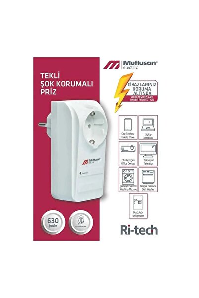 Mutlusan AKIM KORUMALI TEKLİ PRİZ 001 088 100004 00 00