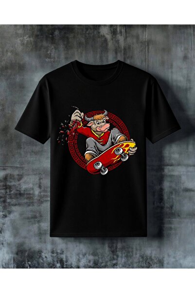 COMVİCHO Boga Skateboard Printed Oversize T-Shirt