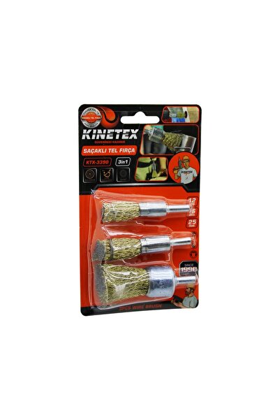 Genel Markalar KINETEX KTX-3390 ( 3PCS SET ) SAÇAKLI TEL FIRÇA ( 12MM & 16MM ...