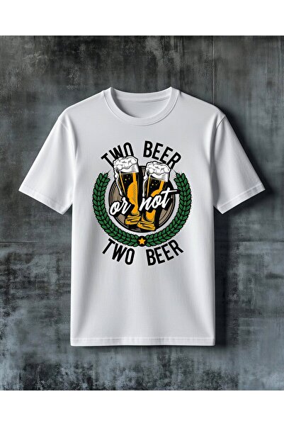 COMVİCHO تي شيرت كبير الحجم مطبوع عليه two beer or not bira kupalari