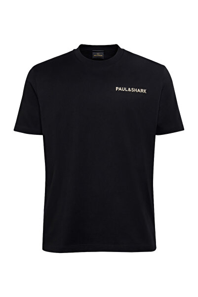PAUL&SHARK Men's Short Sleeve Crew Neck Relaxed Fit Black T-Shirt