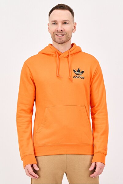 adidas Men Sportswear Fit Long Sleeve Outdoor Hoodie, Orange