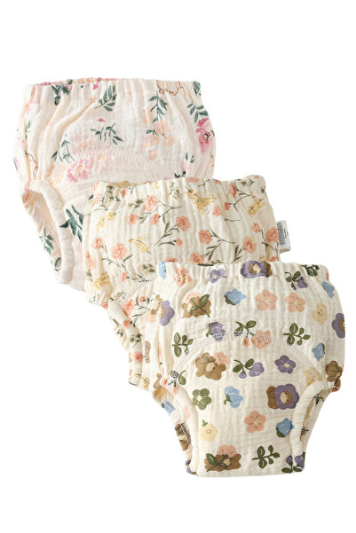 Babyqlo Muslin Floral Potty Training Pants Set of 3