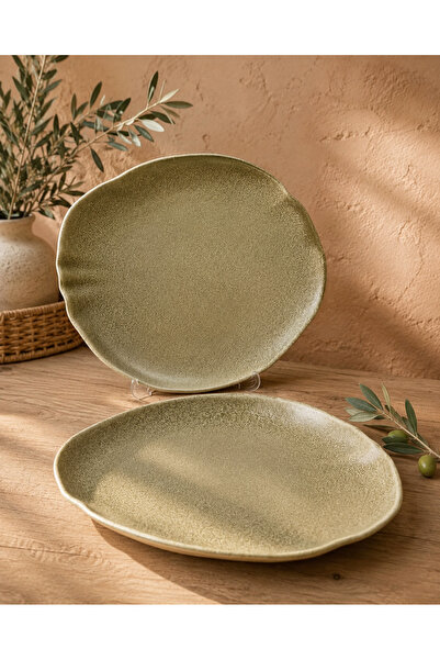 Choice 2'li Sahara Tone Oval Tabak 30 cm servis-sunum-kahvaltı-Peynir-şarküte...