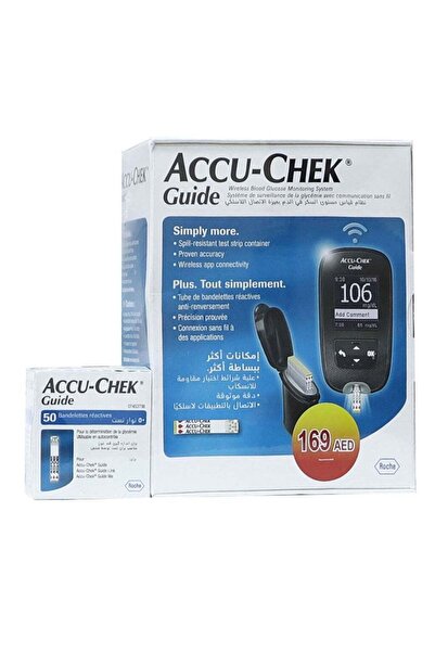 ACCU CHECK Accu-Chek Guide Blood Sugar Monitor + Blood Sugar Test Strips 50's