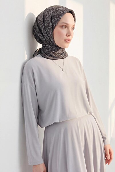 Silk Home وشاح ناعم جاردن أسود 90x90